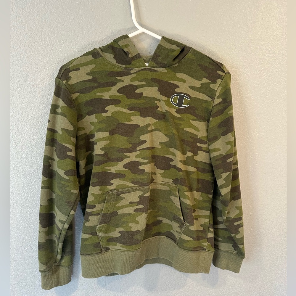 Champion camo sweater hoodie kids sizer 14/16
